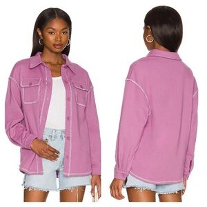 Lovers and Friends Purple Grape Utility Shacket Size XS